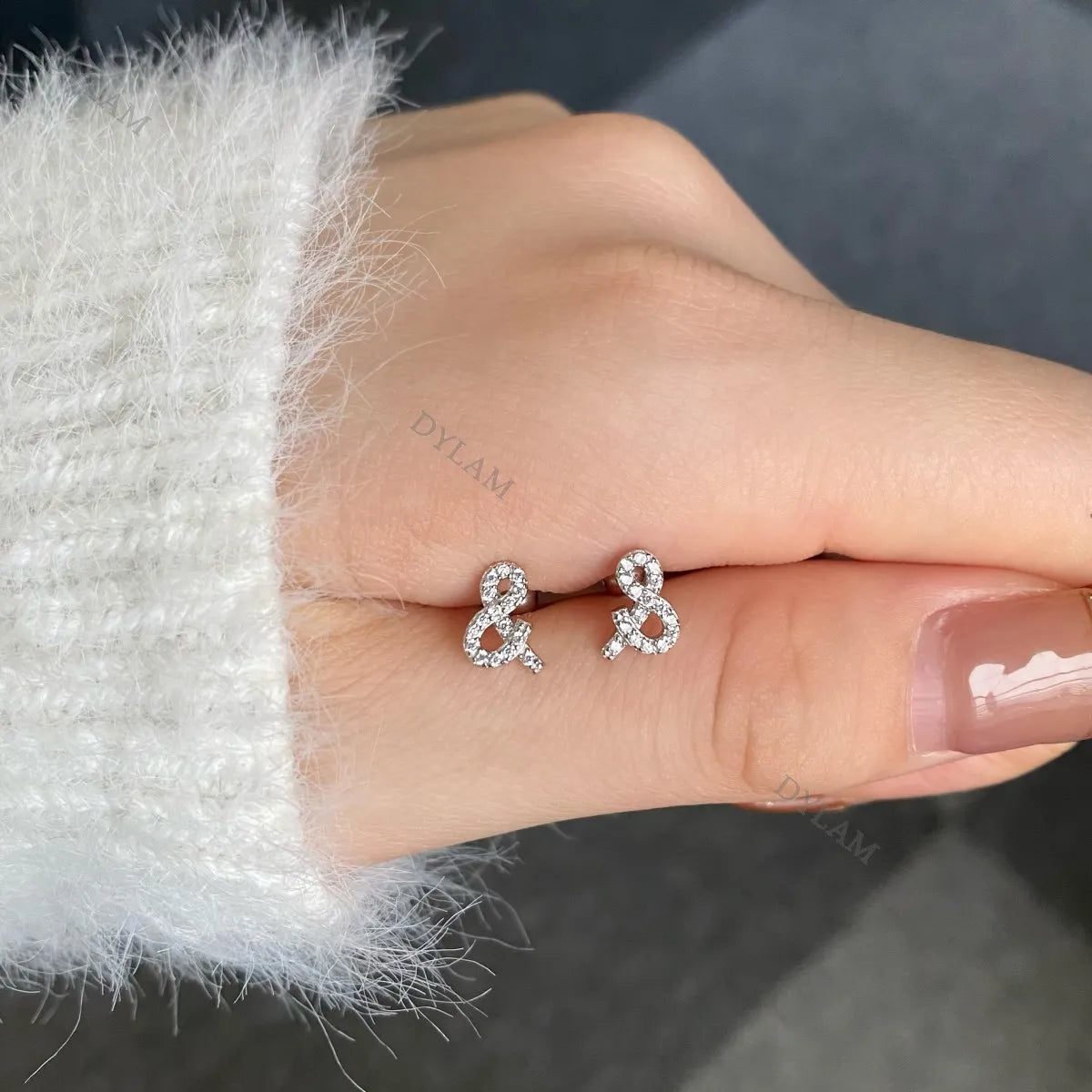 New Fashion Sterling Silver 925 Screw Back Earring  Symbol Meaningful Stud Earrings