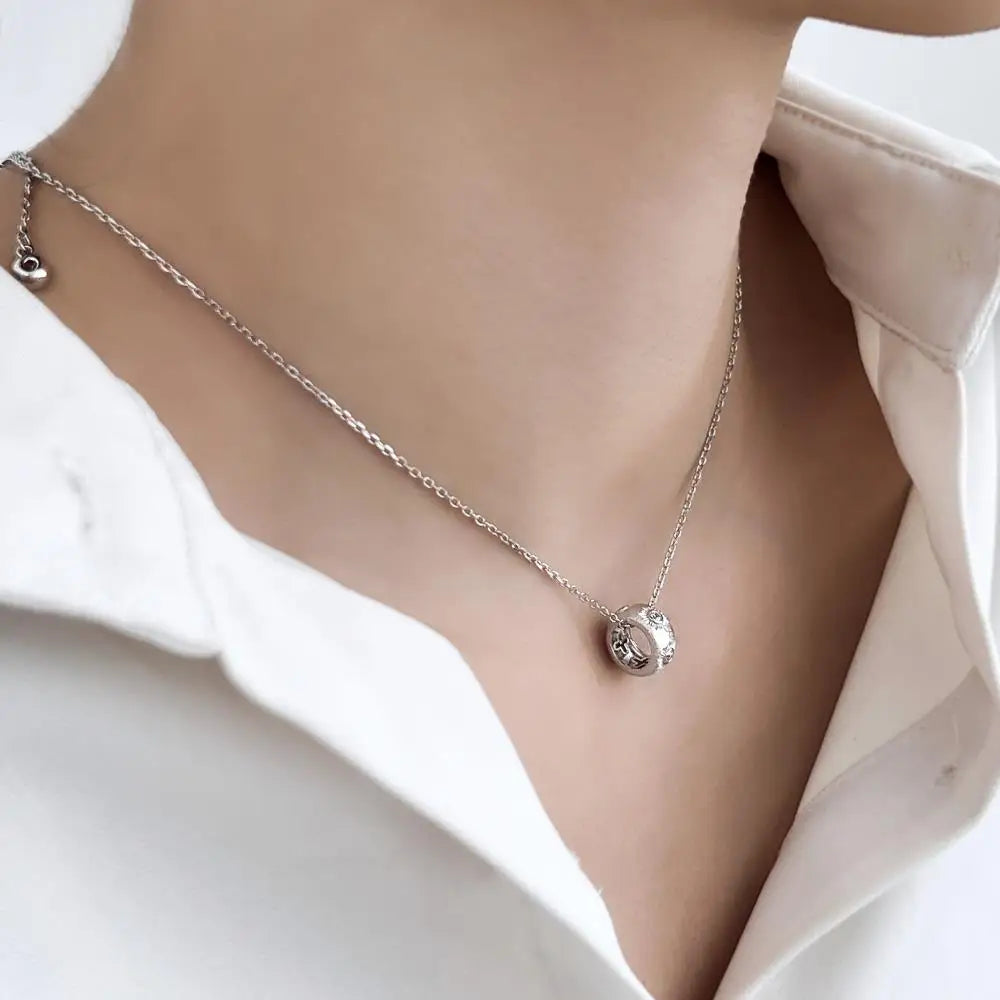 925 Silver Statement Pendant Necklace DY191425 product image 3