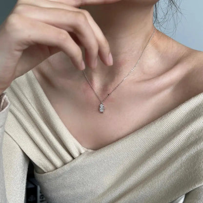 925 Silver CZ Statement Pendant Necklace DY191178 product image 3