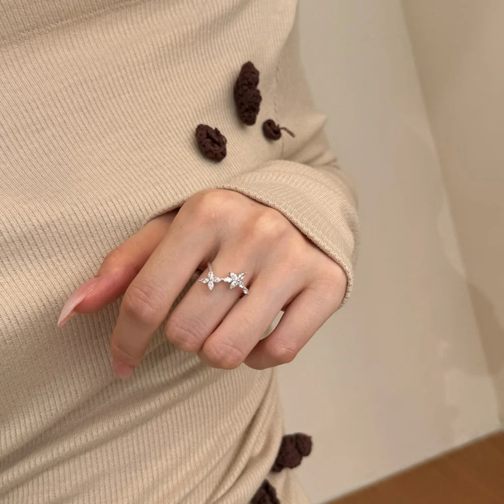 925 Sterling Silver Butterfly Adjustable Ring product image 6