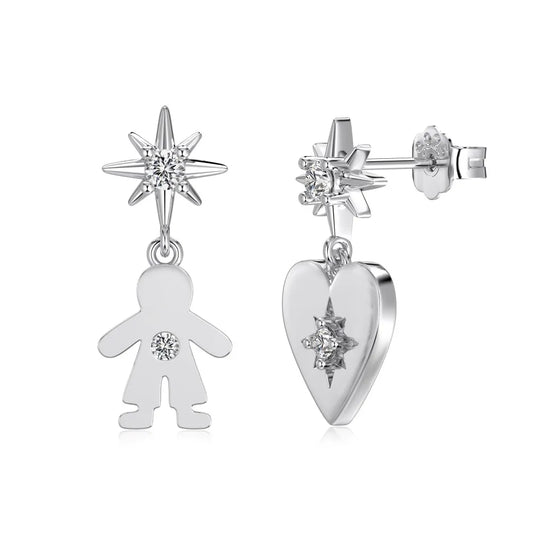925 Silver Heart 5A CZ Stud Earrings 107135568049 product image 6