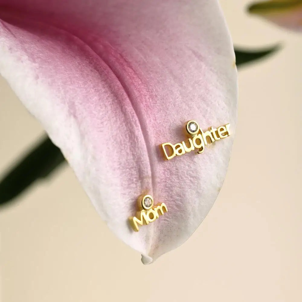 KAKODIY 925 Gorgeous Sterling Silver Stud Earrings with Zirconia Mother's Day Gold Plated Earrings - product image 4