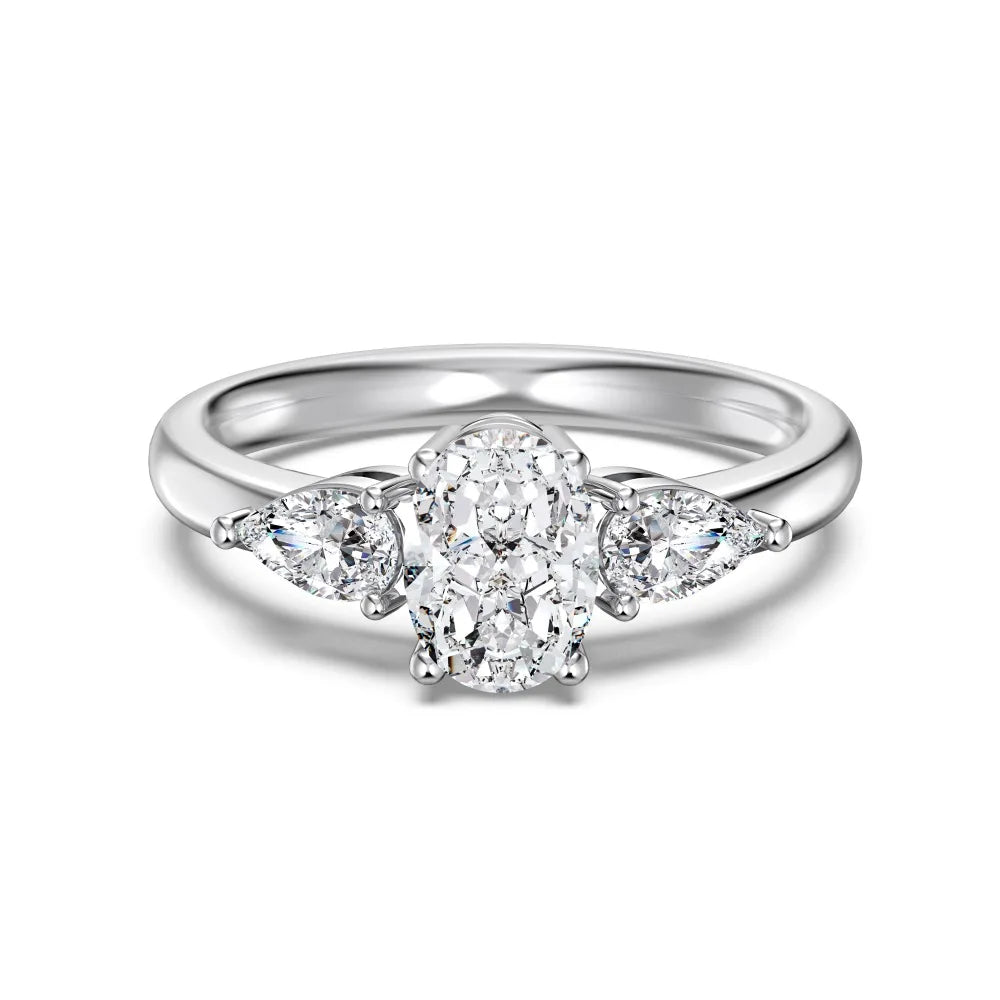 925 Silver CZ Bridal Engagement Ring DY121367 by KAKODIY