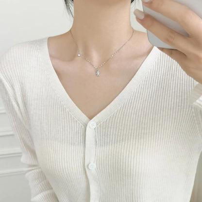 925 Silver 5A CZ Dainty Pendant Necklace DY191684 product image 3