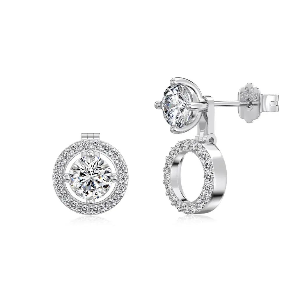 KAKODIY Multi-Wear Premium Jewelry Earrings Fashion 925 Sterling Silver Zircon Earrings Women