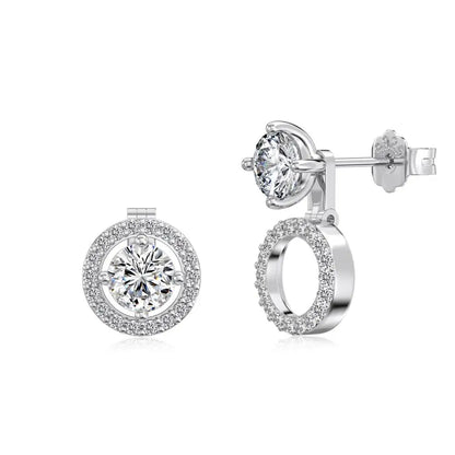 KAKODIY Multi-Wear Premium Jewelry Earrings Fashion 925 Sterling Silver Zircon Earrings Women