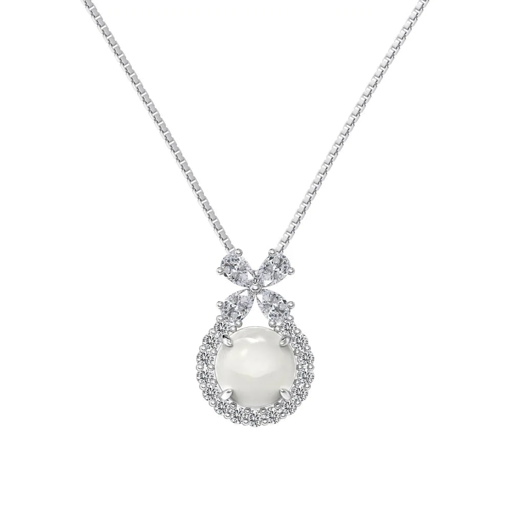 925 Silver 5A CZ Pendant Necklace DY190900 by KAKODIY