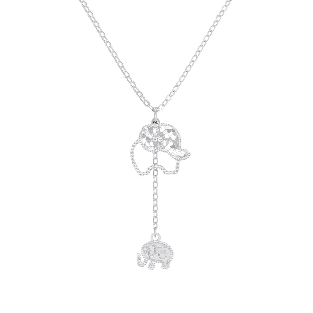 925 Sterling Silver CZ Pendant Necklace by KAKODIY
