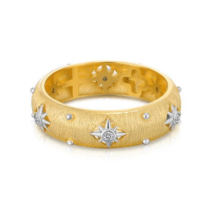 925 Sterling Silver Star 5A CZ Eternity Ring by KAKODIY