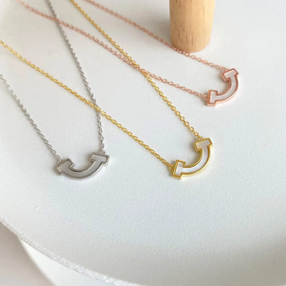 Trendy Sterling Silver Smile Shell Pendant Statement Gold Plated Stackable Necklaces Chain Women S925 Necklace