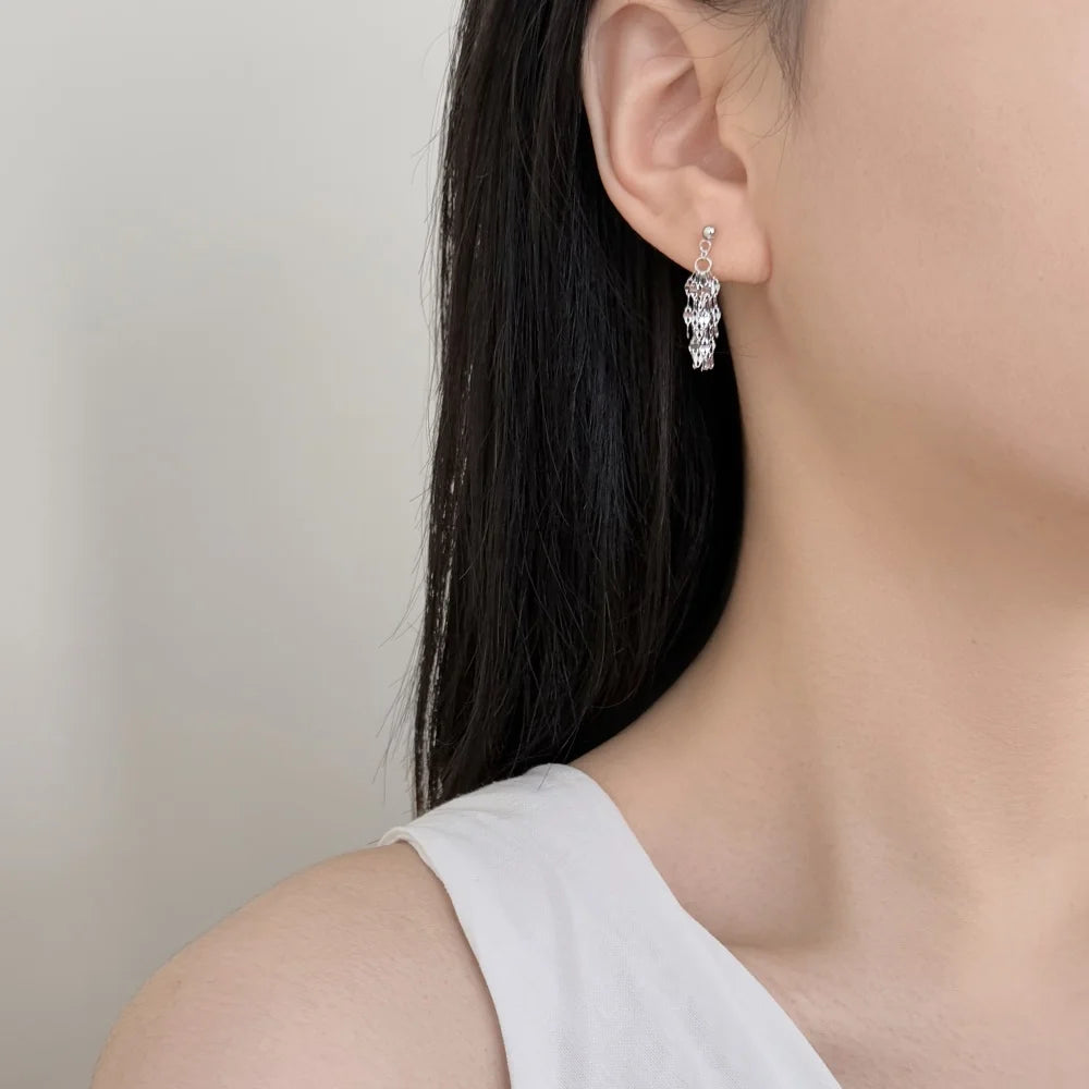KAKODIY Multilayer Disc Earrings 18K Gold Rhodium Plated Geometric Tassel Earrings 925 Sterling Silver Bohemian Jewelry - product image 5