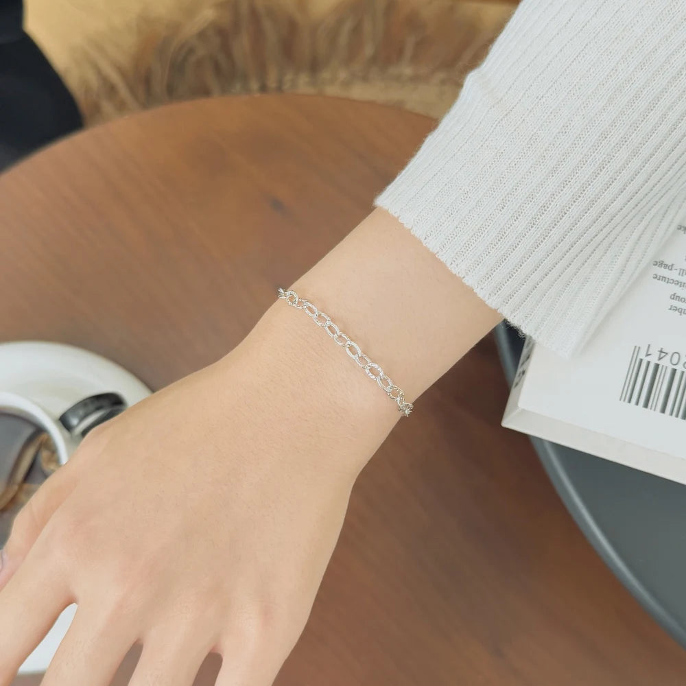 925 Sterling Silver Minimalist Bangle DY150670 product image 4