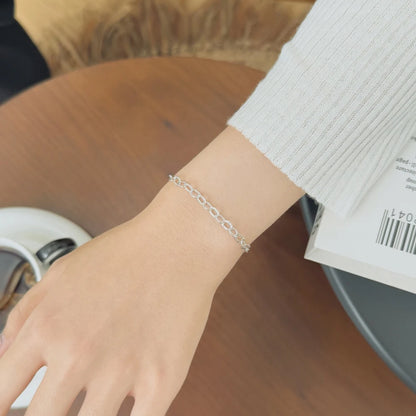 925 Sterling Silver Minimalist Bangle DY150670 product image 4