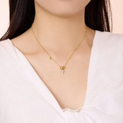 925 Silver Cross CZ Pendant Necklace DY191624 product image 5