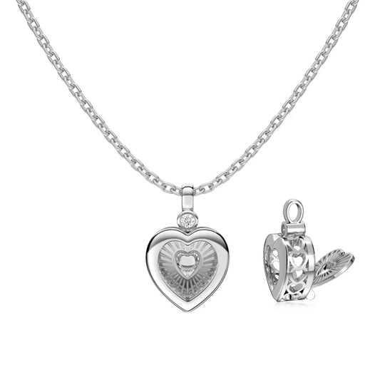 925 Sterling Silver Flower CZ Necklace DY190784 by KAKODIY