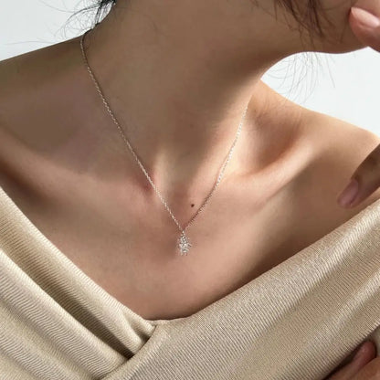 925 Silver CZ Statement Pendant Necklace DY191178 product image 5