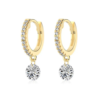 KAKODIY High Quality Pendant 14K Gold Plated Earrings 925 Sterling Silver Fine Jewelry Zirconia Earrings