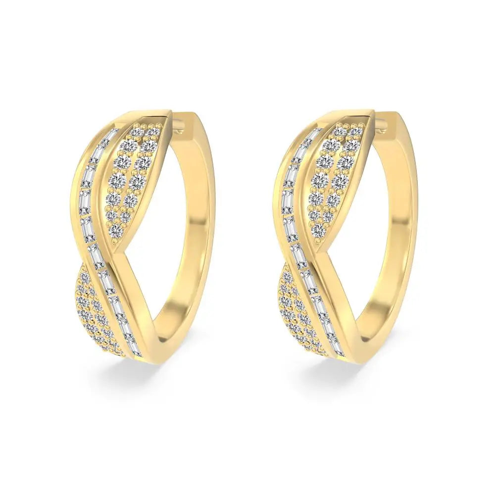 KAKODIY Gold Plated Hoop Earrings Accessories Women Luxury Engagement Silver 925 Earrings