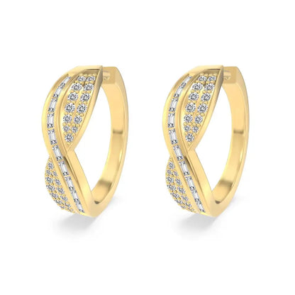 KAKODIY Gold Plated Hoop Earrings Accessories Women Luxury Engagement Silver 925 Earrings