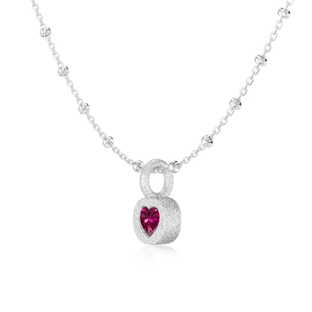 925 Silver Heart 5A CZ Pendant Necklace DY191870 product image 7
