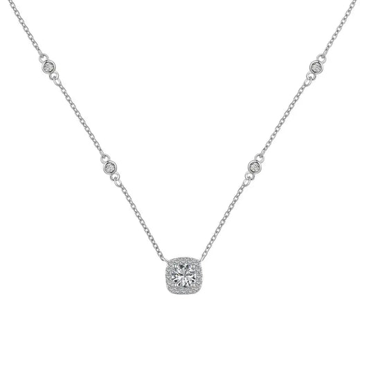 925 Sterling Silver 5A CZ Necklace by KAKODIY