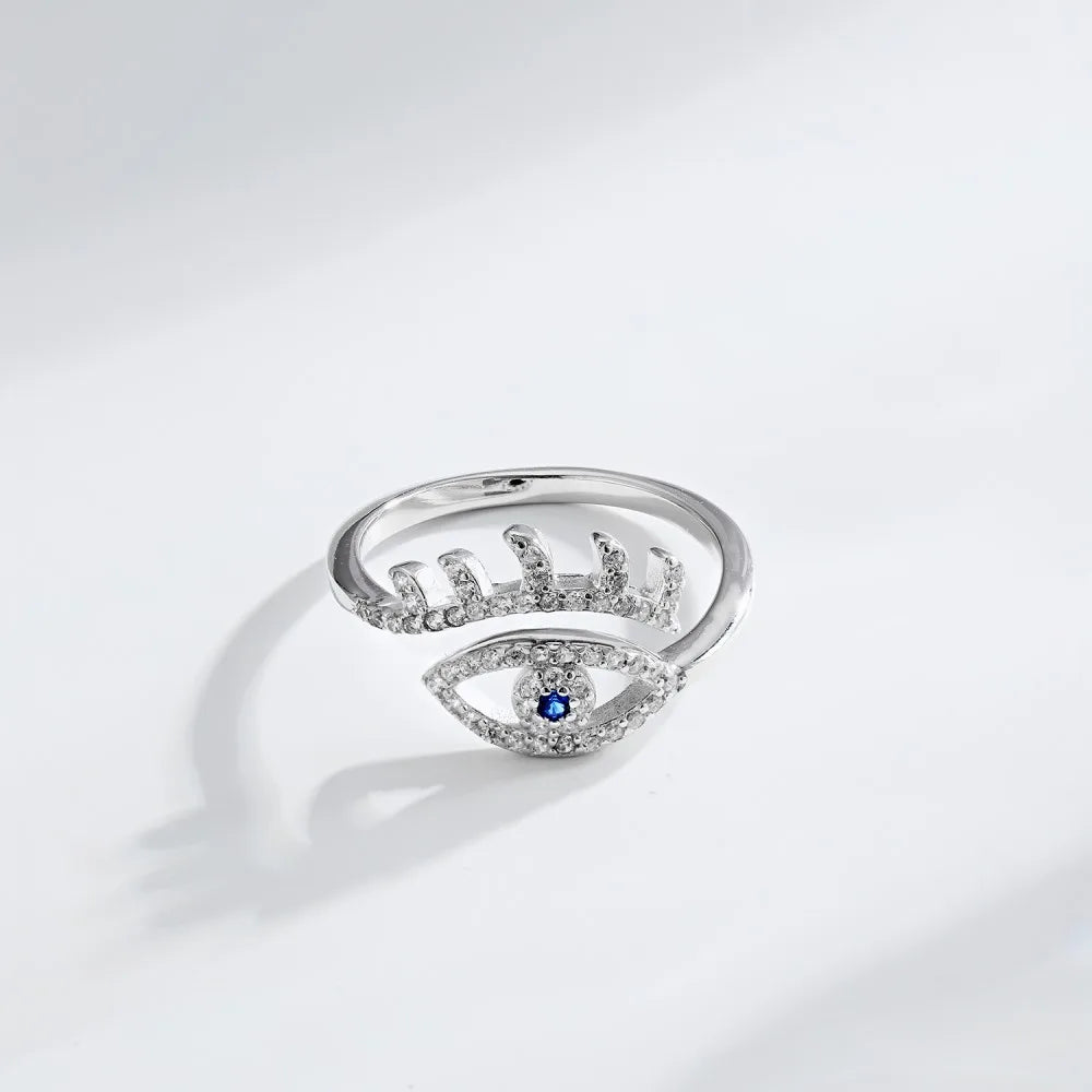 925 Sterling Silver CZ Adjustable Ring DY120717 product image 3