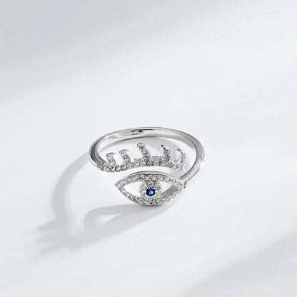 925 Sterling Silver CZ Adjustable Ring DY120717 product image 3