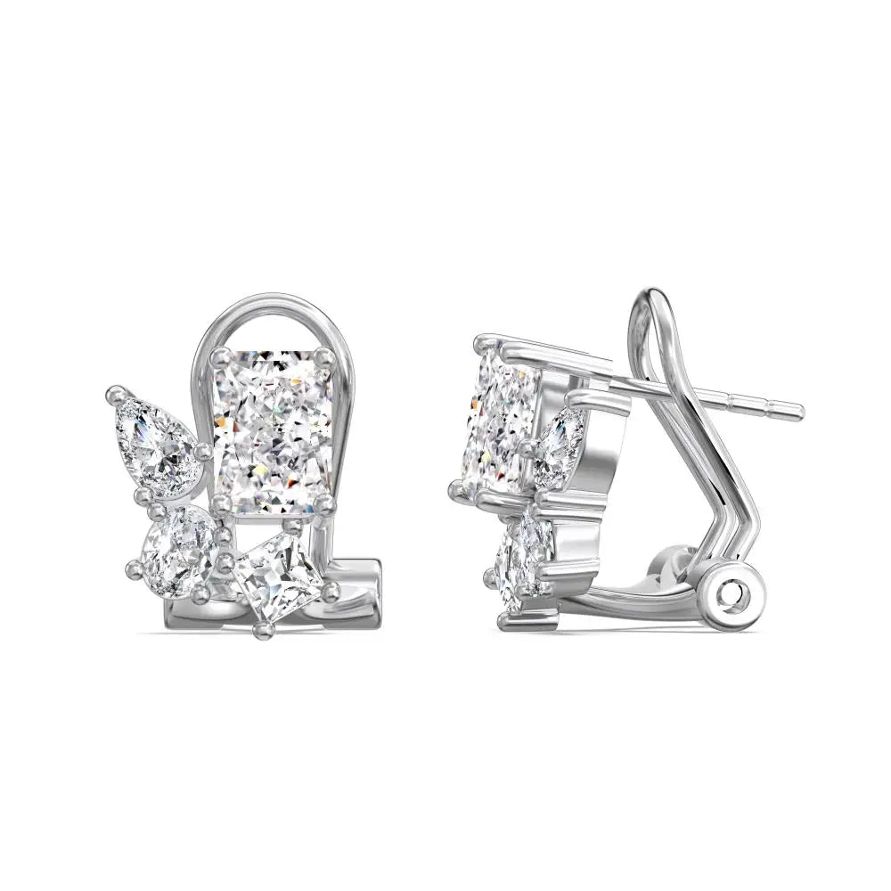 KAKODIY No Minimum Quantity 925 Sterling Silver Stud Earrings with Colored Zirconia Paving 18K Gold Plated Earrings - product image 1