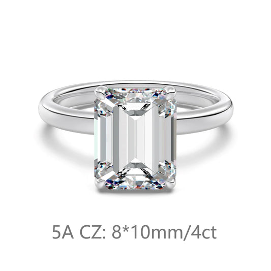 925 Silver 5A CZ Bridal Engagement Ring DY121377 product image 7
