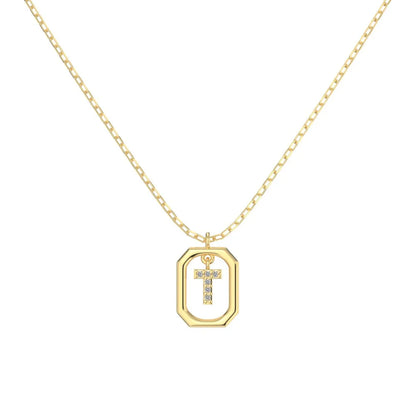925 Silver 5A CZ Initial Necklace DY191348 product image 4