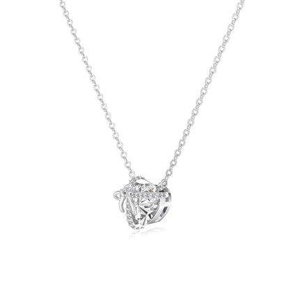 925 Silver Heart 5A CZ Pendant Necklace DY191857 product image 6
