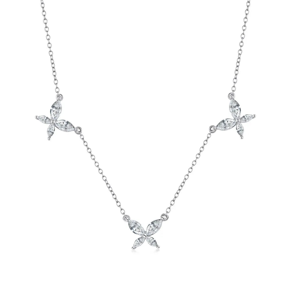 925 Silver Butterfly CZ Pendant Necklace DY190490 by KAKODIY