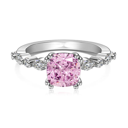 925 Sterling Silver CZ Engagement Ring DY121115 product image 8