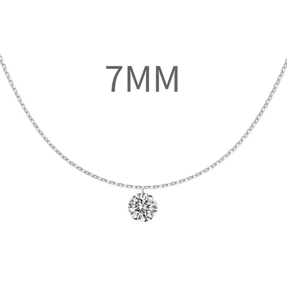 925 Silver CZ Statement Pendant Necklace DY191187 product image 9