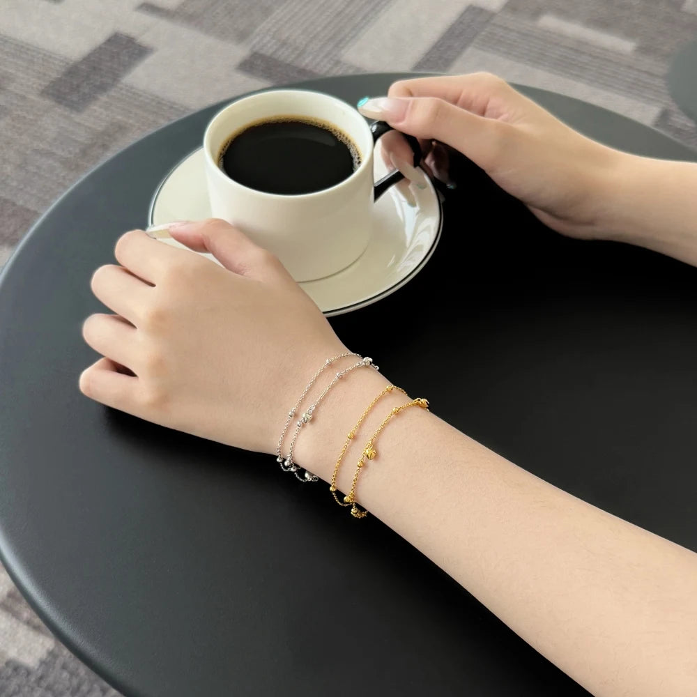 925 Sterling Silver Heart Chain Bracelet DY150571 product image 2