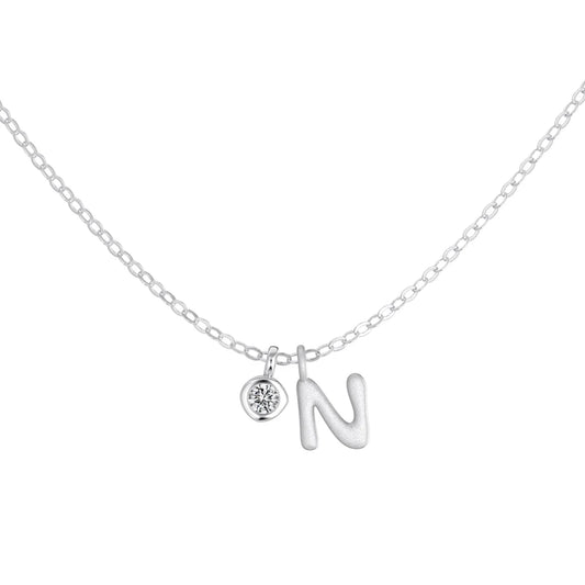925 Silver Heart 5A CZ Pendant Necklace DY191887 by KAKODIY