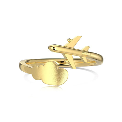 925 Sterling Silver Airplane Adjustable Ring product image 7