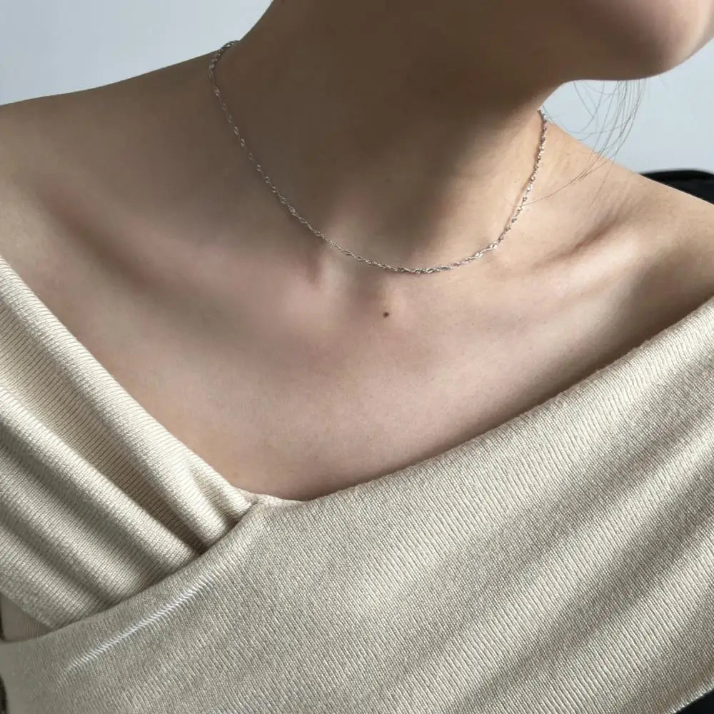 925 Sterling Silver Minimalist Lariat Necklace product image 2