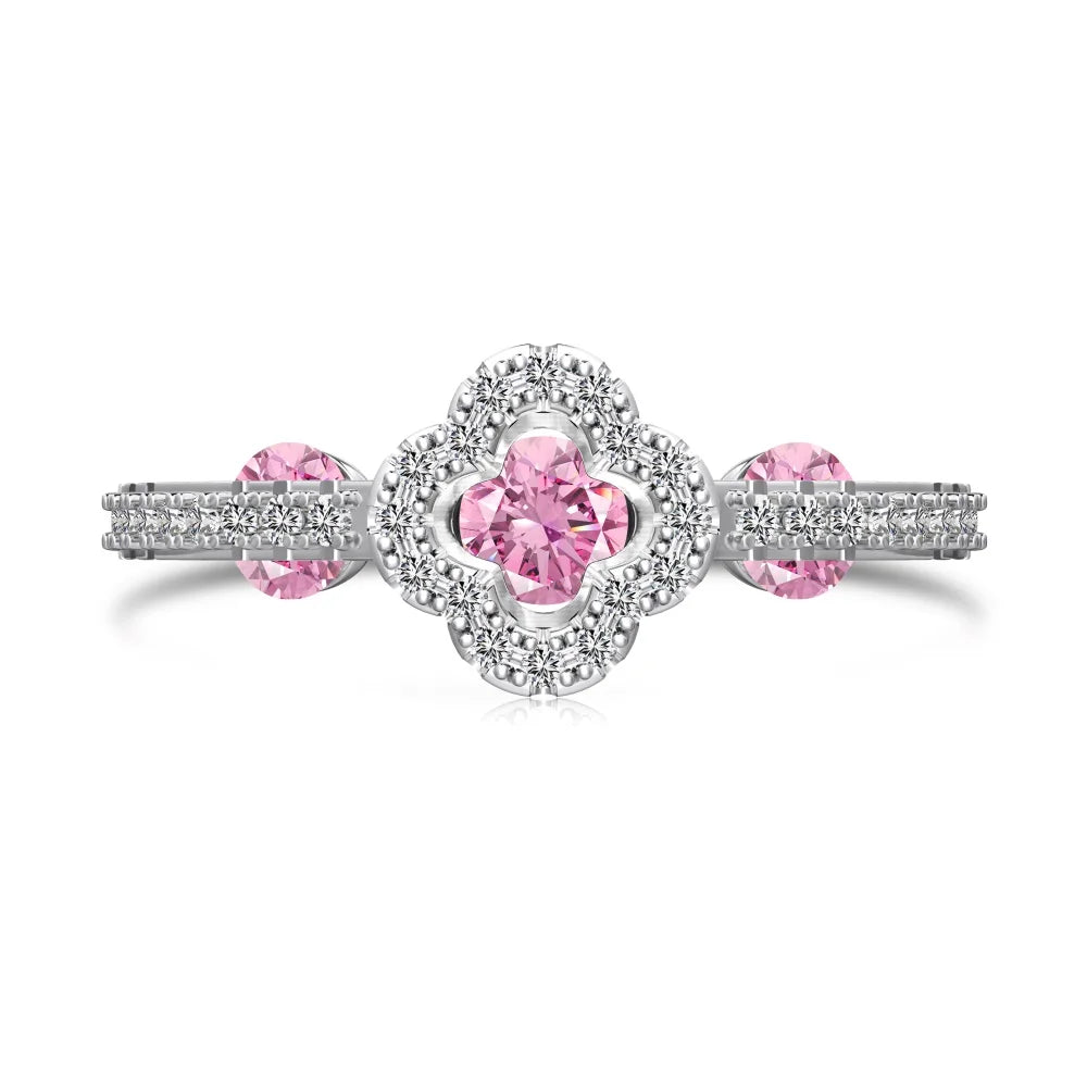 Special Design Classic Style Fine Jewelry Sterling Silver Bridal Eternity Band Flower Shape 5A Zirconia Women Wedding Ring