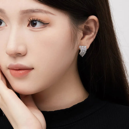 18K Gold Plated  Studs Earring Diamond Daily Wear Fine Jewelry Wholesale Manufacturer S925 Silver Stud Earrings Women