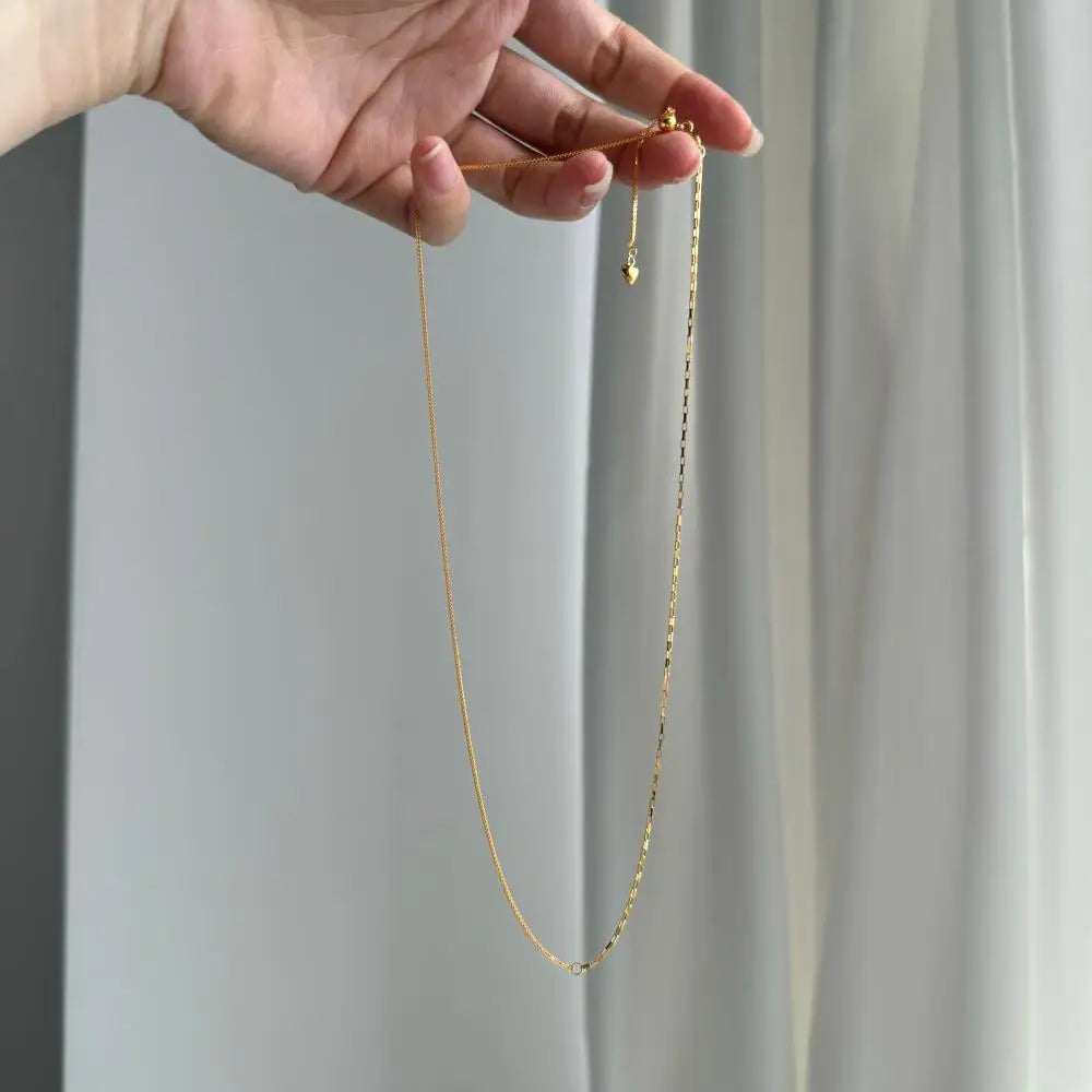 925 Silver Minimalist Chain Necklace DY191371 product image 4