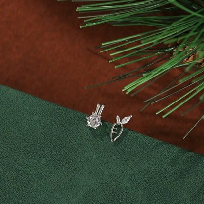 KAKODIY 18K Gold Plated Bunny Carrot 925 Sterling Silver Easter Earrings Cubic Zircon Stud Earrings Accessories Women - product image 2
