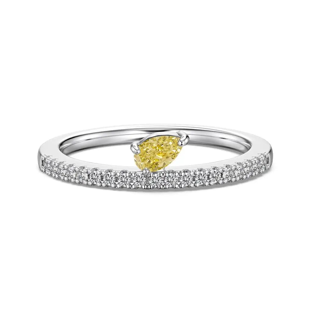 925 Sterling Silver Teardrop CZ Engagement Ring product image 7