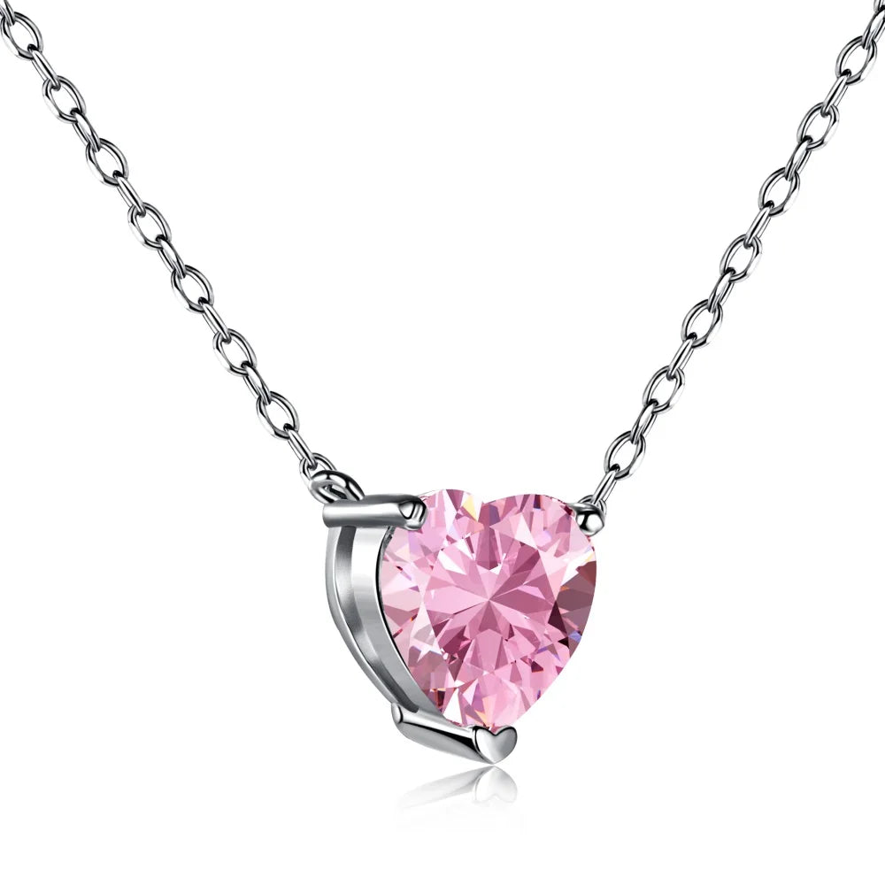 925 Sterling Silver Heart Lariat Necklace NE190037 product image 7