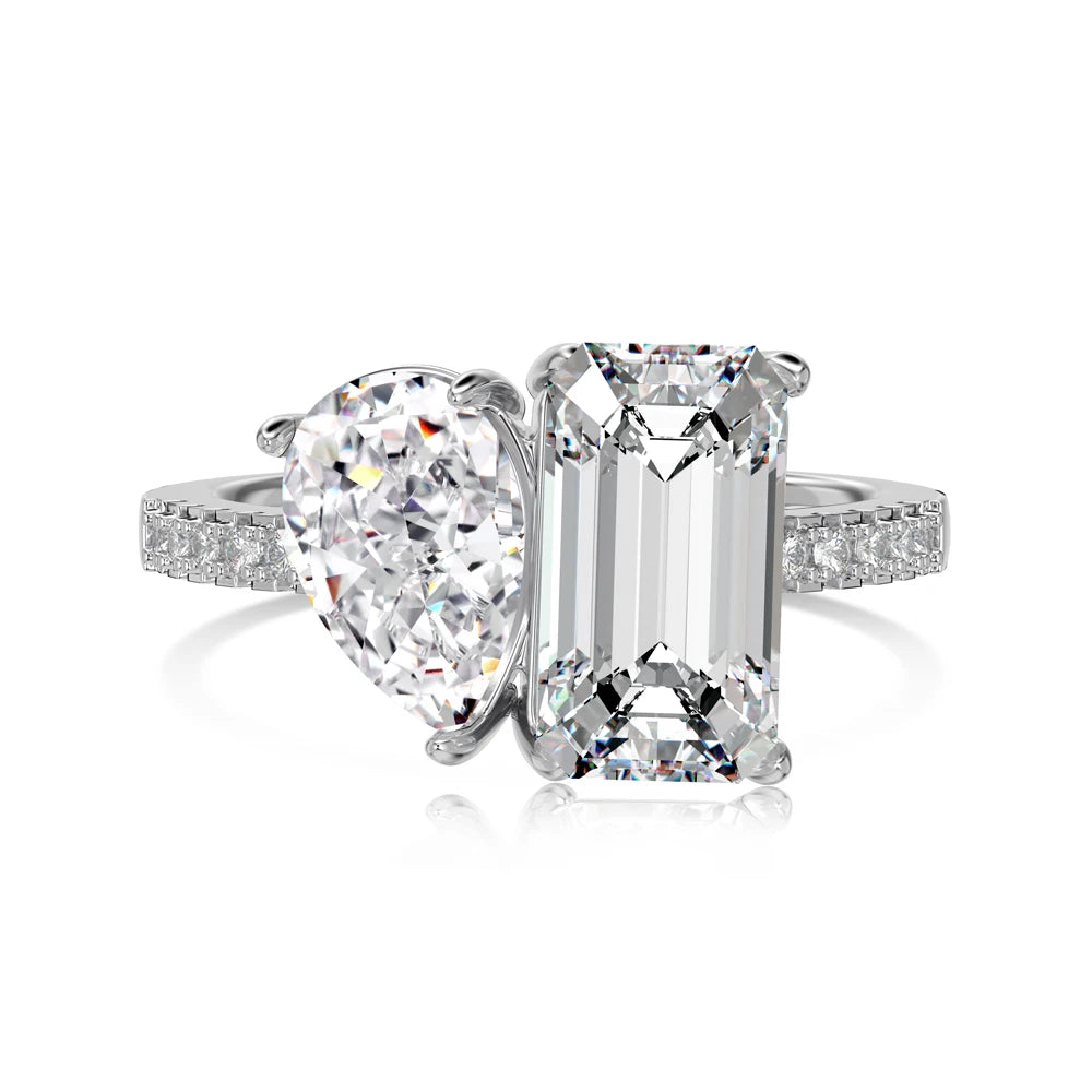 925 Silver CZ Bridal Engagement Ring DY121040 by KAKODIY