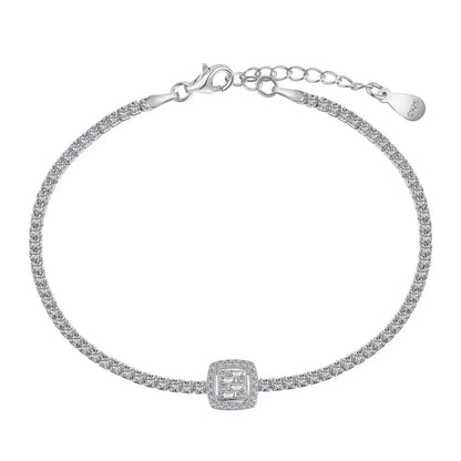 925 Sterling Silver CZ Chain Bracelet DY150222 product image 7