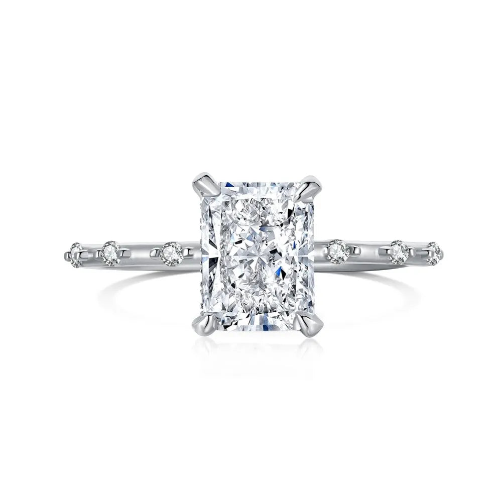 925 Silver 5A CZ Bridal Wedding Ring DY120660 product image 7