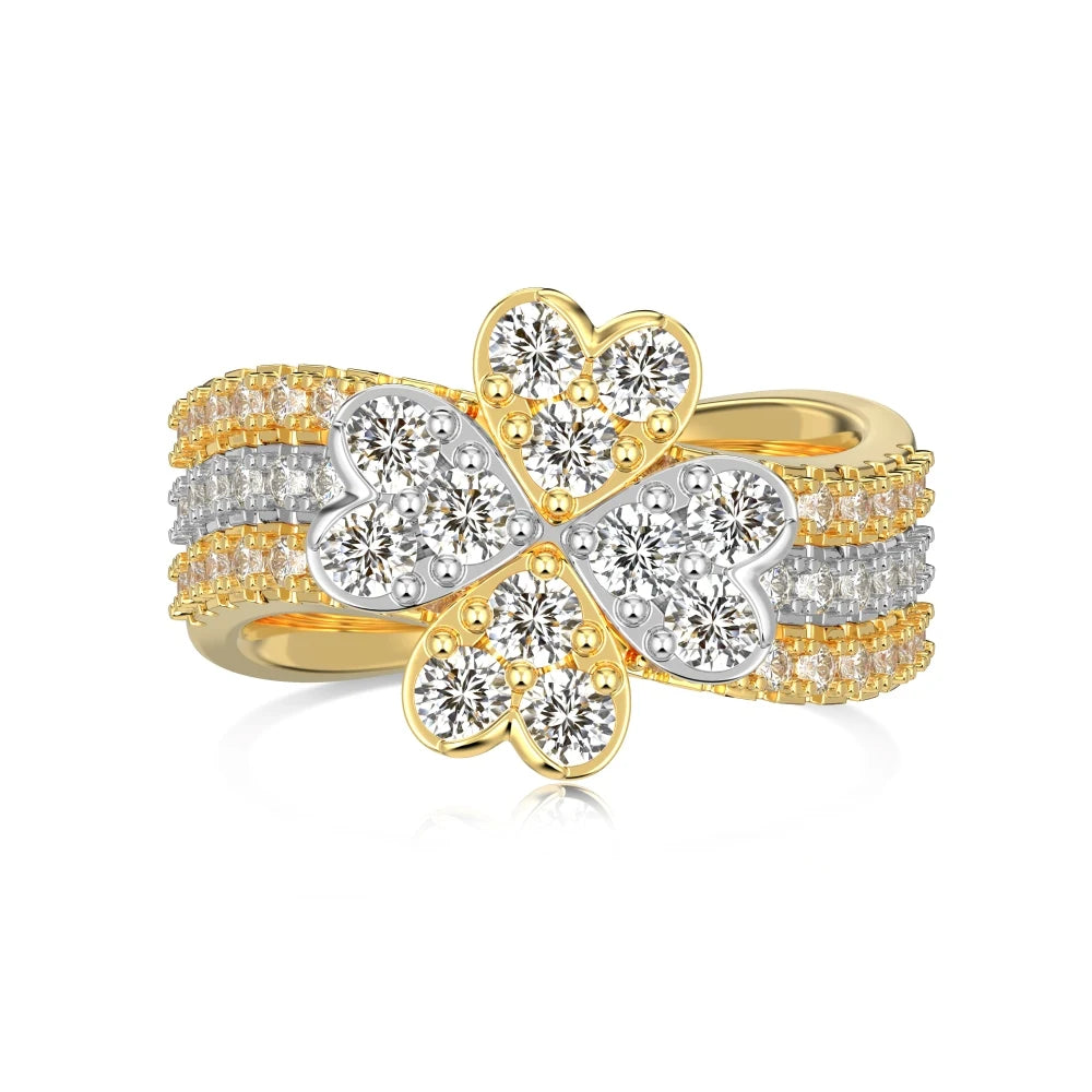 925 Sterling Silver Clover Stacking Ring product image 7