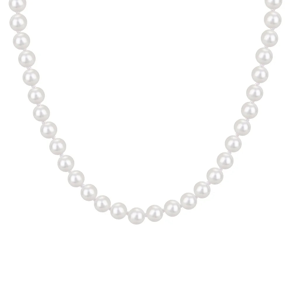 925 Sterling Silver Pearl Lariat Necklace by KAKODIY