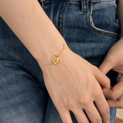 Dylam Trendy S925 Silver Simple World Map Bracelet Globe Bracelet Charm Travel Chain Jewelry Earth Airplane Bracelets for Women